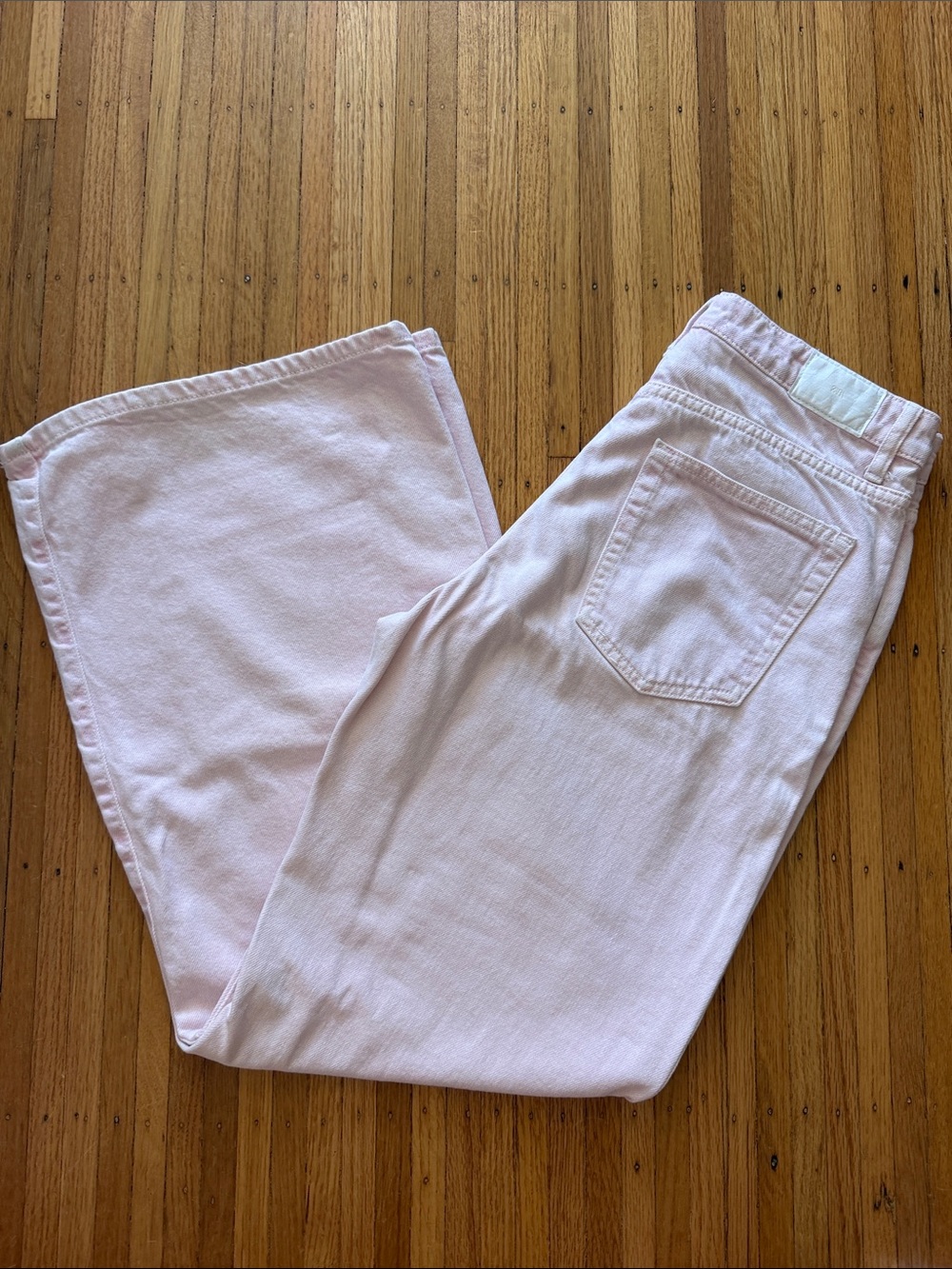 Zara Light Pink Wide Leg Jeans